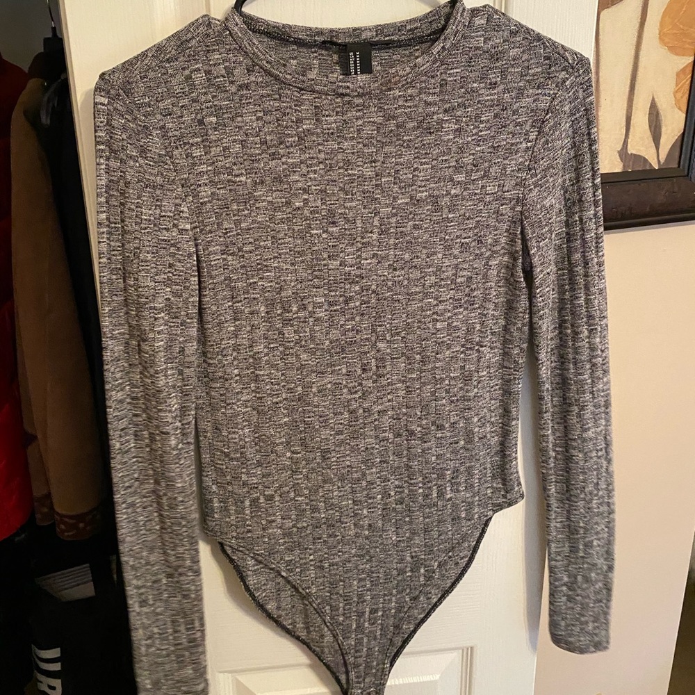 Grey body suit